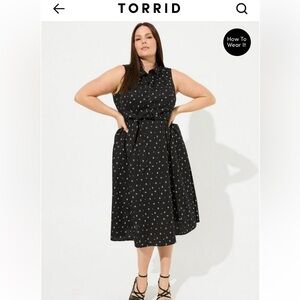 NWT Midi Poplin Collar shirt  Dress